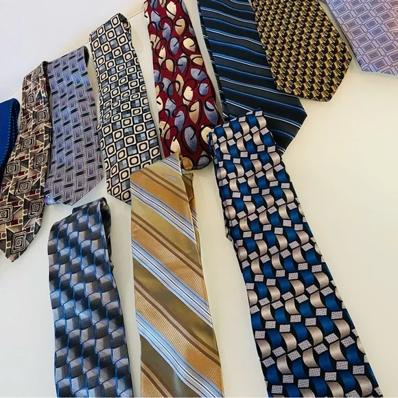 Vintage Silk Tie Bundle Lot Reed Mulberry Platinum Fabio